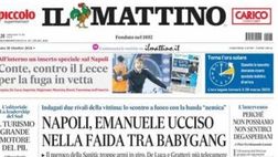 PRIMA PAGINA IL MATTINO OGGI: “Conte, contro il Lecce per la fuga in vetta”