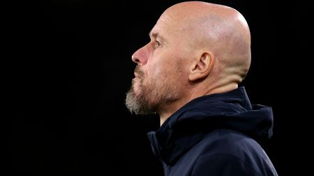 SHEFFIELD, ENGLAND - OCTOBER 21: Erik ten Hag, Manager of Manchester United, looks on prior to the Premier League match between Sheffield United and Manchester United at Bramall Lane on October 21, 2023 in Sheffield, England. (Photo by George Wood/Getty Images)