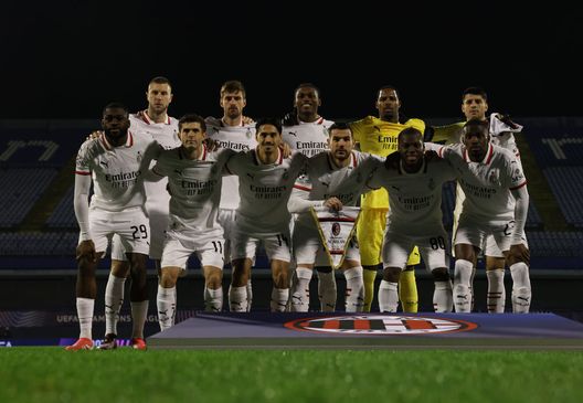 Il Milan sceso in campo a Zagabria il 29 gennaio scorso (Foto di Claudio Villa/AC Milan via Getty Images) Champions-League-Feyenoord-Milan
