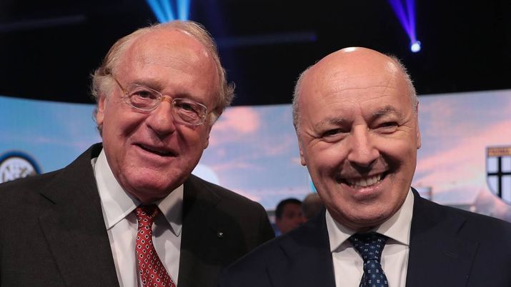 Paolo Scaroni e Giuseppe Marotta (Presidente Milan e Presidente Inter) | AC Milan news e ultime notizie (Credits Getty Images) Il Presidente del Milan Paolo Scaroni e le sue dichiarazioni sul nuovo stadio durante l'evento 'Il Foglio a San Siro'