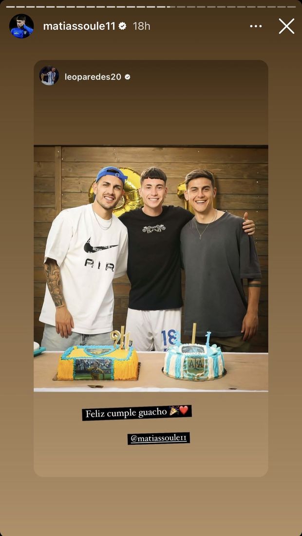 Frosinone, grande festa per compleanno Soulé: presenti anche Dybala e Paredes- immagine 4