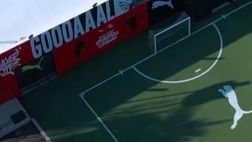 Il drone di Pulisic sul campo base di Puma a Los Angeles: Goooaaal!