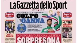 PRIMA PAGINA GAZZETTA DELLO SPORT OGGI: “Sorpresona Milan, Fonseca rivoluziona la difesa”