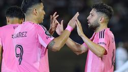 L’Inter Miami festeggia le 100 partite di Jordi Alba con la maglia rosanero