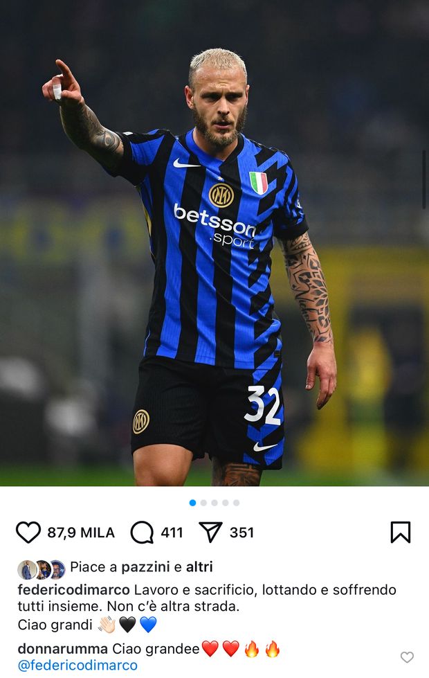 Donnarumma infiamma i tifosi del Milan con un post di sostegno a Di Marco- immagine 2