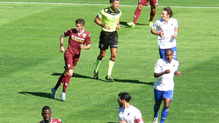 Daniele Baselli in Torino-Sampdoria Arbitro Giacomelli Moviola TorinoSampdoria
