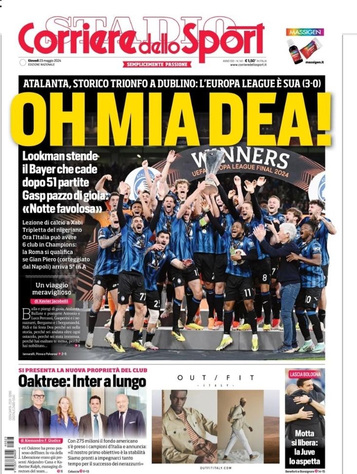 EDICOLA / CdS: Inter, Oaktree a lungo e pronto ad impegnarsi per successo. Oh mia dea - immagine 1