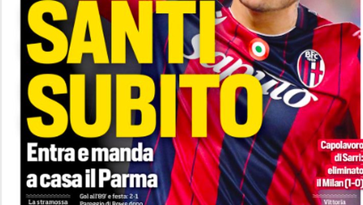 Il Bologna passa col brivido in Coppa Italia: le prime pagine dei giornali- immagine 2