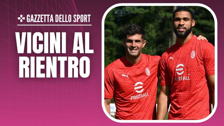 Christian Pulisic e Ruben Loftus-Cheek (giocatori AC Milan), attualmente infortunati, dovrebbero rientrare nei prossimi giorni | Milan News (Getty Images) infortunati AC Milan Pulisic Loftus-Cheek