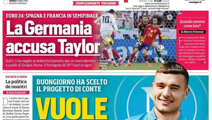 prima pagina corriere dello sport oggi