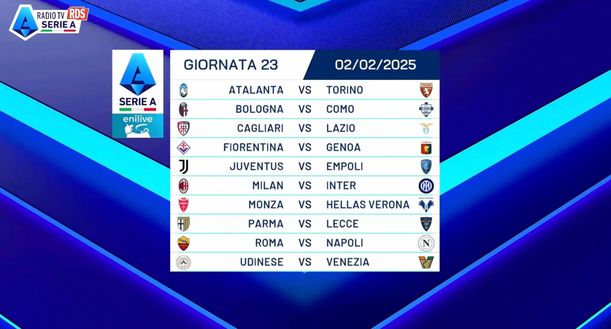 Serie A 24-25, il calendario completo: da Inter-Milan alla Juve, tutte le giornate - immagine 17