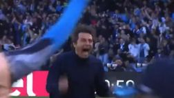 VIDEO Conte, esultanza da brividi al fischio finale di Napoli-Fiorentina