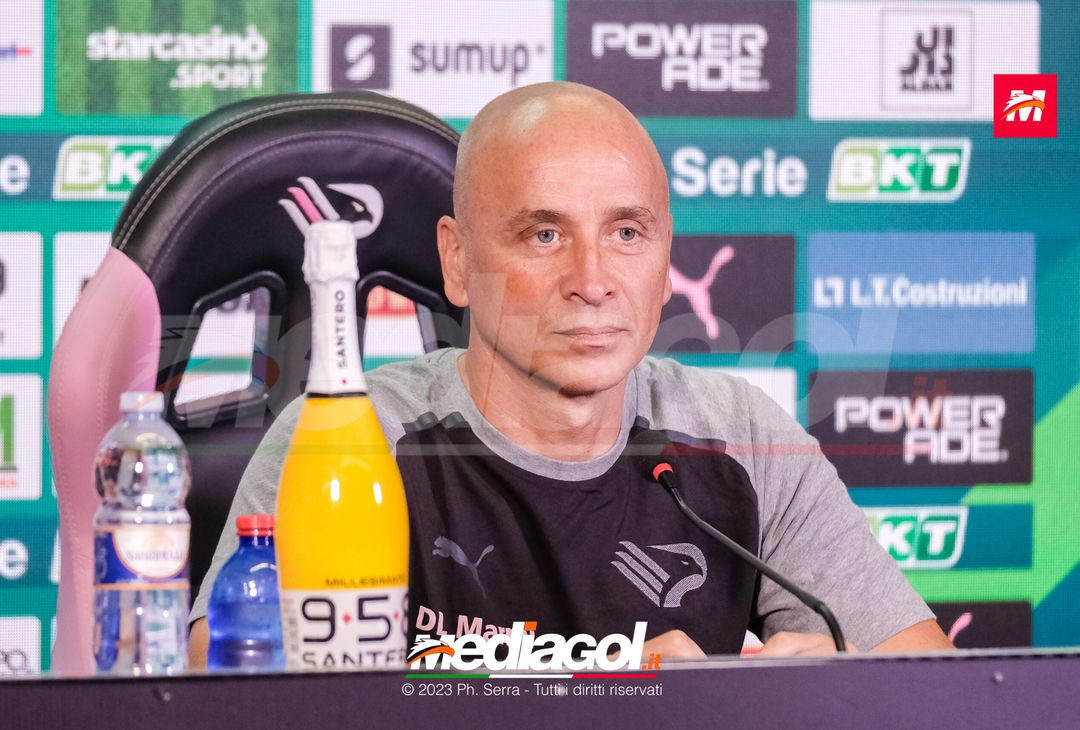 FOTO PALERMO, verso il Brescia: Eugenio Corini in sala stampa (GALLERY) - immagine 3