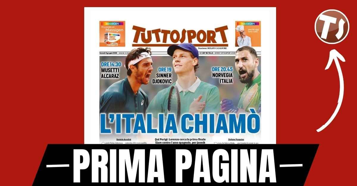 Prima pagina Tuttosport: “Leao, assalto Bayern. Il Milan: 100 milioni” Prima pagina Tuttosport: “Leao, assalto Bayern. Il Milan: 100 milioni”