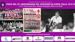 Stasera a Coverciano rivivrà la “grande notte” della Coppa Italia 1974-75