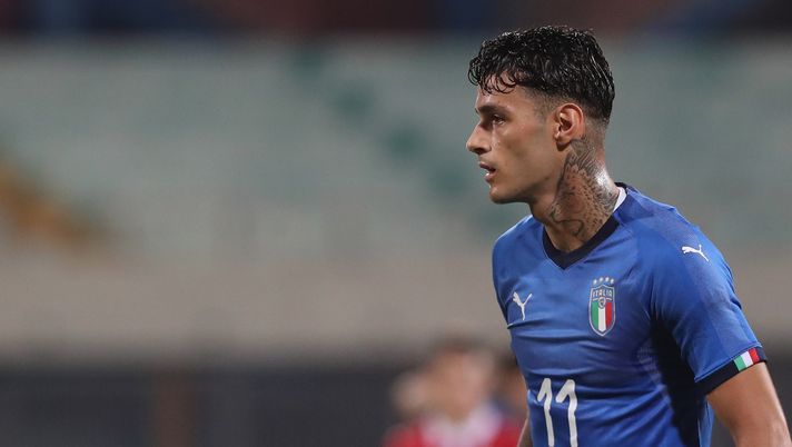 CATANIA, ITALY - SEPTEMBER 06: Gianluca Scamacca of Italy during the U21 International Friendly match between Italy and Moldova at Stadio Angelo Massimino on September 5, 2019 in Catania, Italy. (Photo by Maurizio Lagana/Getty Images) Inghilterra-Italia