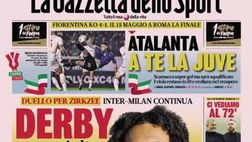 PRIMA PAGINA GAZZETTA DELLO SPORT OGGI: “Atalanta, a te la Juve”