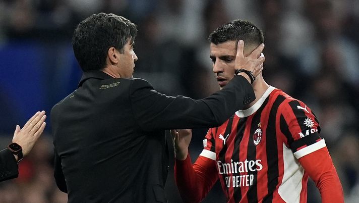 Paulo Fonseca (ex allenatore AC Milan) con Álvaro Morata | Milan News (Getty Images) AC Milan Morata Fonseca