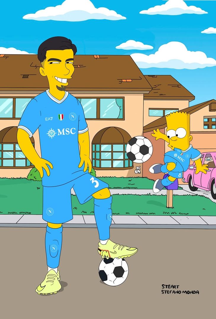 Consegna speciale per Gutierrez e Beukema: i due azzurri versione Simpson – LE FOTO - immagine 3