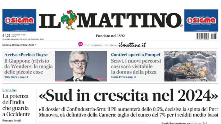 prima pagina il mattino