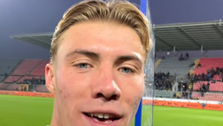 Hojlund, messaggio ai tifosi dopo la vittoria nel match Cremonese-Napoli VIDEO