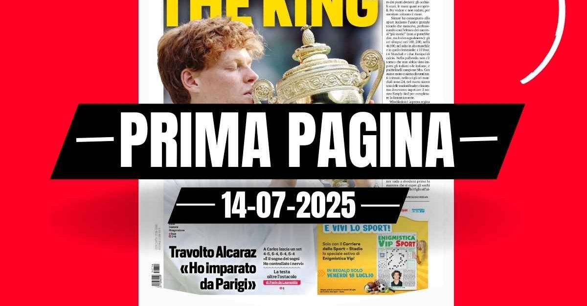 Prima pagina Corriere dello Sport: “Leggenda Sinner: The King” Prima pagina Corriere dello Sport: “Leggenda Sinner: The King”
