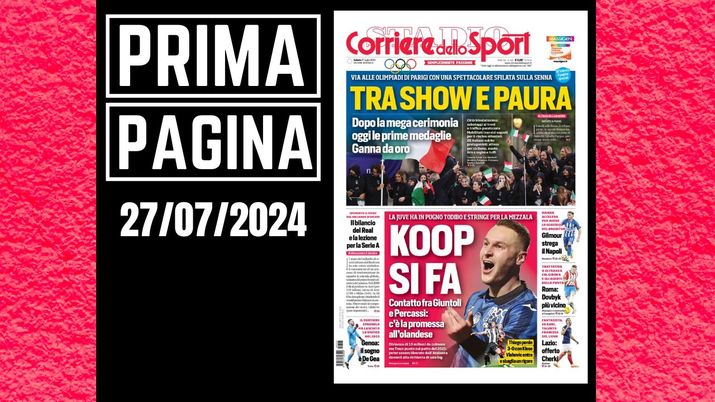 Prima Pagina Corriere dello Sport 27 luglio