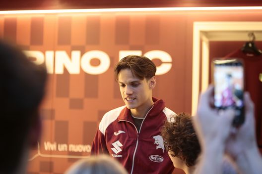TURIN, ITALY - MAY 02: Samuele Ricci prior to the Serie A match between Torino and Venezia at Stadio Olimpico di Torino on May 02, 2025 in Turin, Italy. Photo: Nderim Kaceli