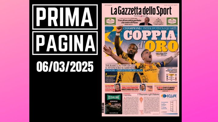 Prima pagina Gazzetta dello Sport: il Milan in America. Furlani va da Cardinale