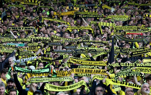 Dortmund, Germania - 3 maggio 2025: Tifosi del Borussia Dortmund. (Foto di Lars Baron/Getty Images) Mondiale per Club: Borussia Dortmund, la big della Bundesliga- immagine 2