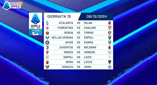 Serie A 24-25, il calendario completo: da Inter-Milan alla Juve, tutte le giornate - immagine 25