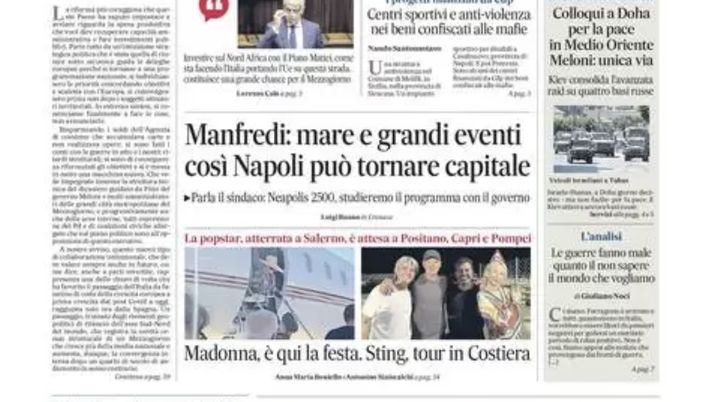 PRIMA PAGINA IL MATTINO OGGI: “Il Chelsea chiama Osi, scambio con Lukaku” - immagine 1