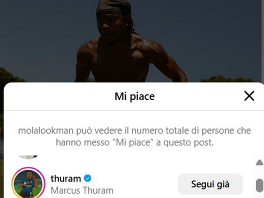 Lookman e il post dell’allenamento, spunta pure il like di Thuram- immagine 2