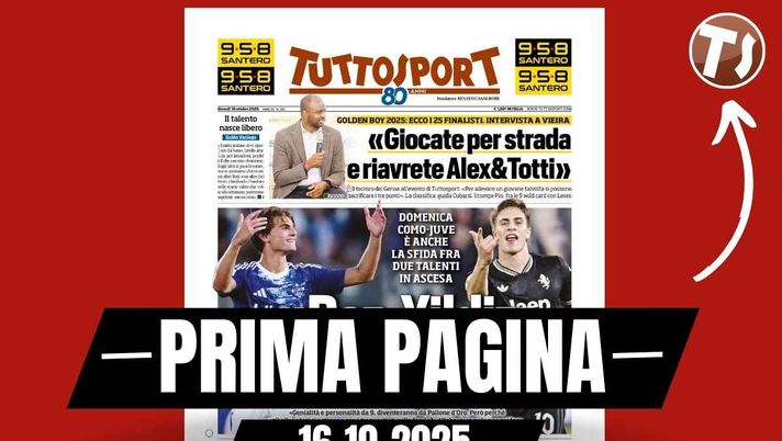 Prima pagina Tuttosport: 'Donnarumma: 'Milan da Scudetto. Con Allegri si svolta'
