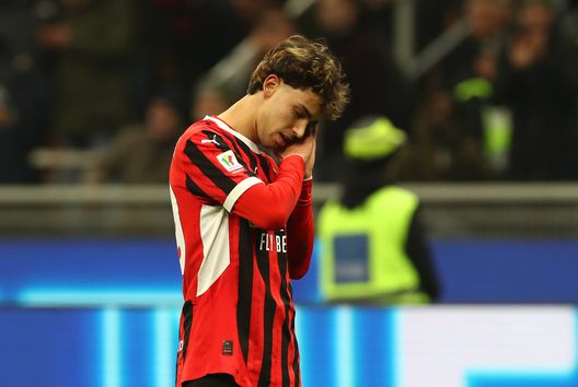 Joao Felix esulta dopo la rete segnata contro la Roma a San Siro. (Foto di Marco Luzzani/Getty Images) Ultimo battito di Serie A, Milan-Monza: dove vedere il match in Tv e streaming- immagine 3