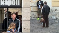 McTominay modello in giro per Napoli: lo scozzese protagonista di uno shooting