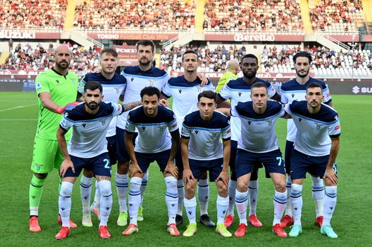 TURIN, ITALY - SEPTEMBER 23: SS Lazio player pose for a team photo during the Serie A match between Torino FC v SS Lazio at Stadio Olimpico di Torino on September 23, 2021 in Turin, Italy. (Photo by Marco Rosi - SS Lazio/Getty Images)