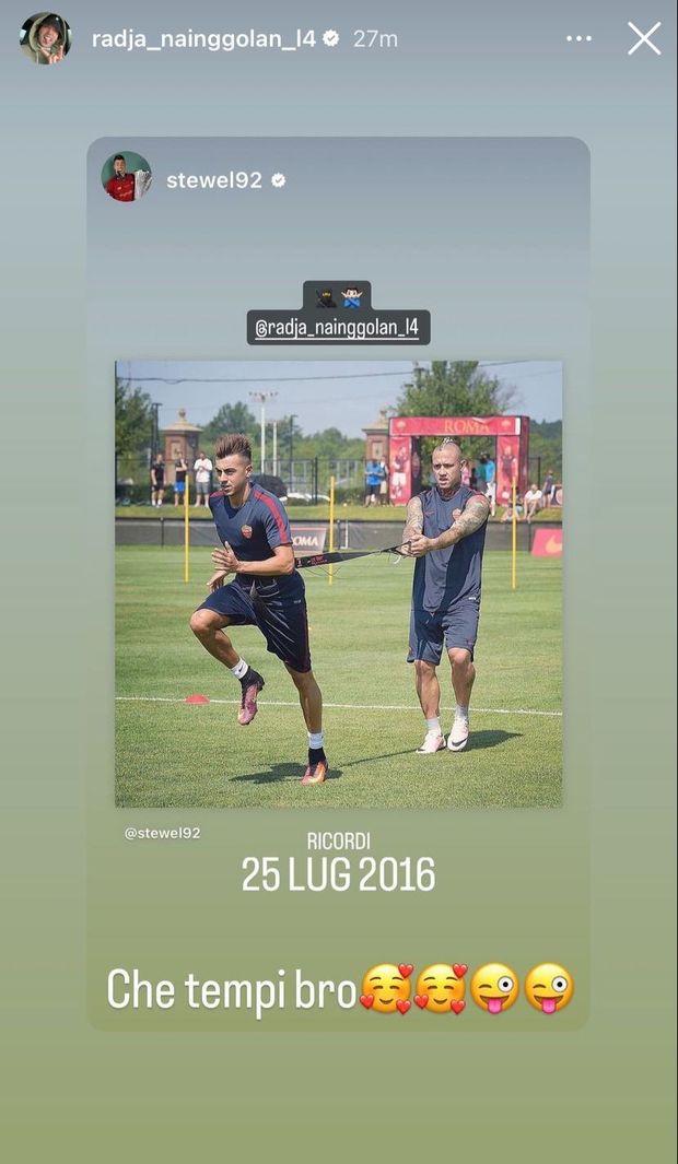 Roma, El Shaarawy pubblica una vecchia foto con Nainggolan. Il Ninja: “Che tempi”- immagine 2