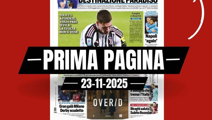Prima pagina Tuttosport: 'Gran galà Milano. Derby scudetto'