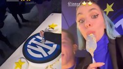 VIDEO / Festa Inter, Rose Villain scatenata: dall’esibizione canora al taglio della torta