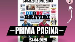 Prima pagina Gazzetta dello Sport: “Inter-Milan, derby da brividi”