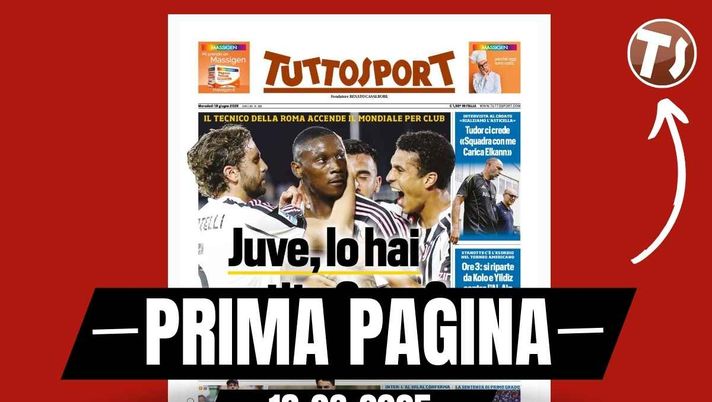 Prima pagina Tuttosport: 'Processo ultras, 10 anni per Beretta e Lucci'