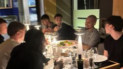 Roma, cena di squadra: gli scatti in un noto ristorante in zona Prati