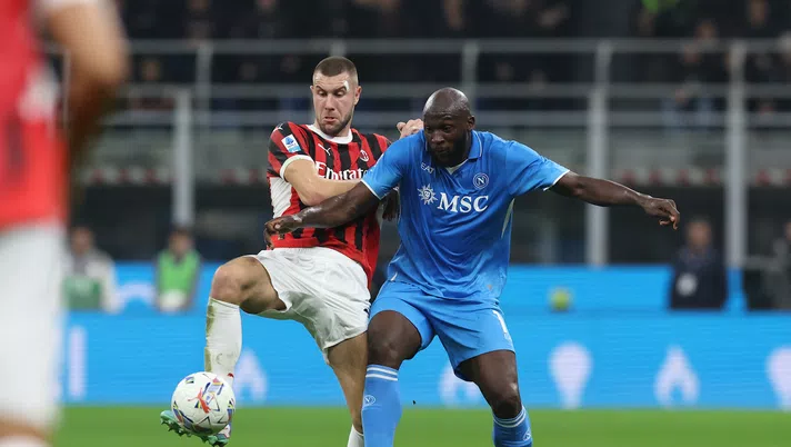 Strahinja Pavlovic AC Milan Romelu Lukaku SSC Napoli Milan-Napoli 0-2 Serie A 2024-2025