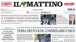 PRIMA PAGINA IL MATTINO OGGI: “il tandem Lukaku-Raspadori la formula vincente di Conte”