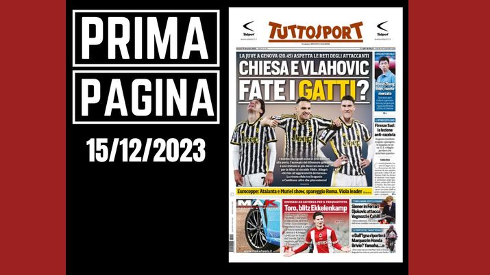 Prima pagina Tuttosport: 'Chiesa e Valhovic fate i Gatti'
