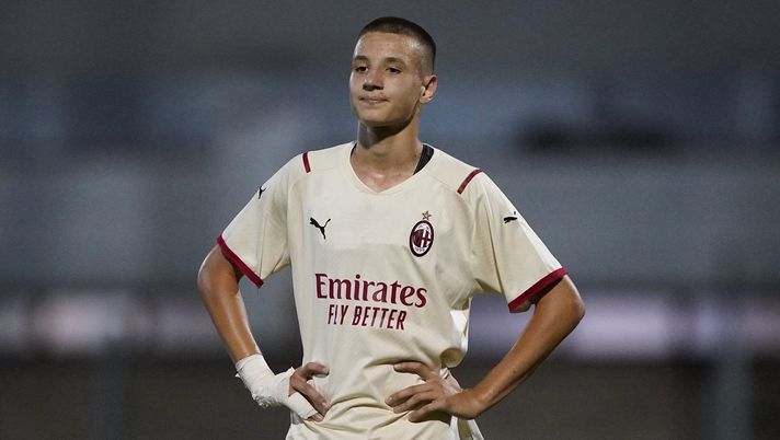 Francesco Camarda, giovane attaccante del Milan (getty images)