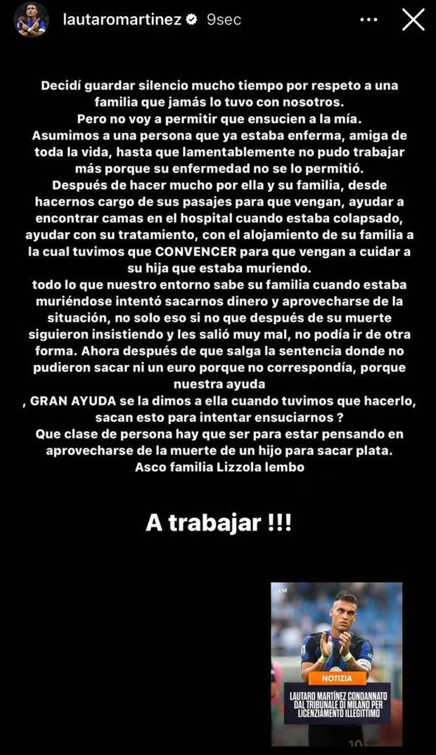 Furia Lautaro: “Non lascerò infangare la mia famiglia, hanno tentato di lucrare su morte della figlia”- immagine 2