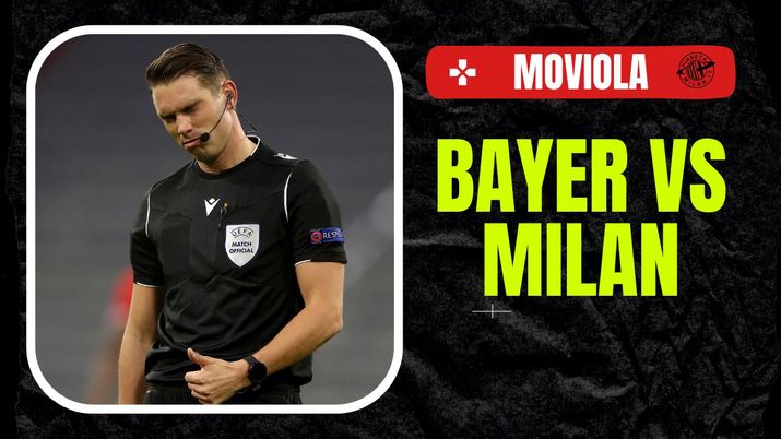 Moviola LIVE Bayer Leverkusen-Milan Champions League 2024-2025 arbitro Schärer