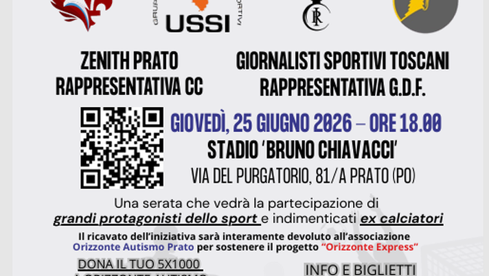 In Campo per l’Inclusione: a Prato il quadrangolare di beneficenza con ex calciatori - immagine 1
